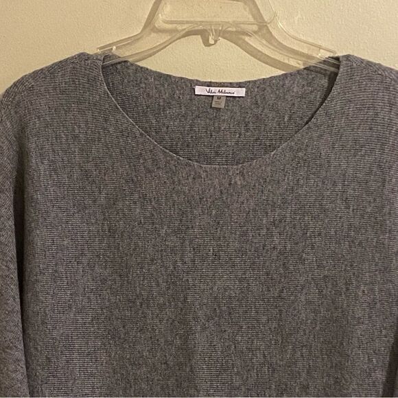 Women’s VILCI MILANO SWEATER Boho LagenLook Gray Size M Casual Cotton/Viscose - Picture 1 of 9